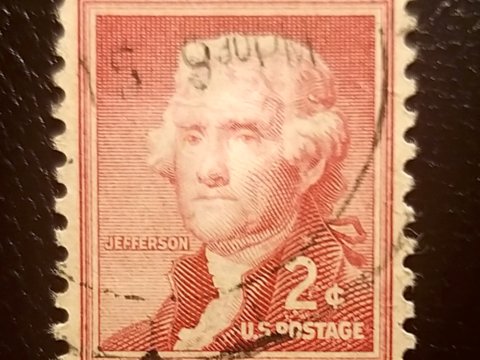 US Postage Stamp Thomas Jefferson Postage Stamp / / 2 Cent Stamped ...