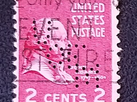post stamps john adams