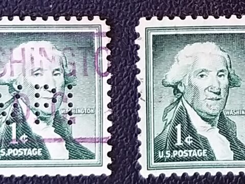 Postage stamp George Washington 1 cent